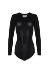 maison margiela essential technical stretch jersey crew neck bodysuit