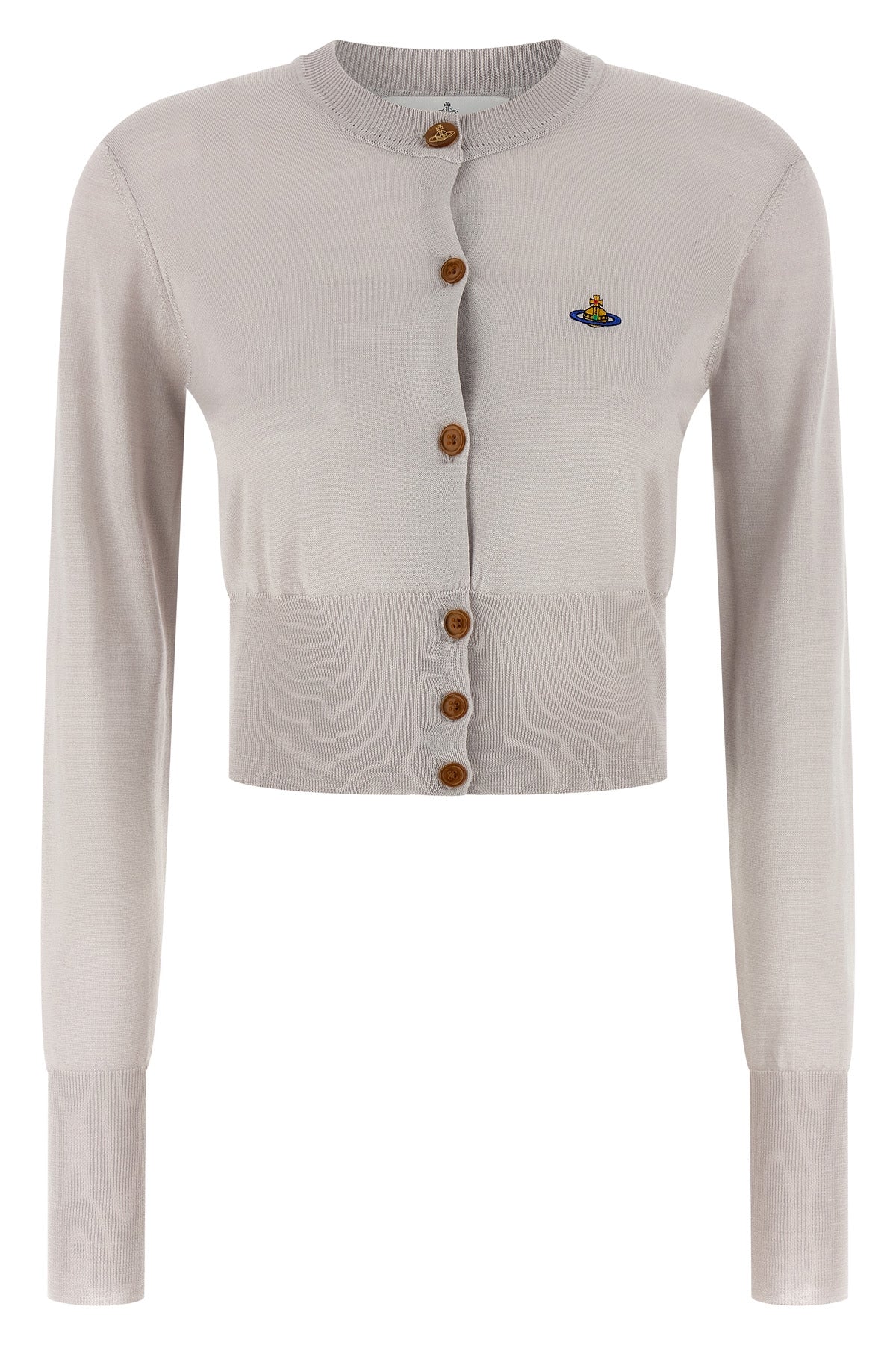 VIVIENNE WESTWOOD M bea cropped wool and silk cardigan