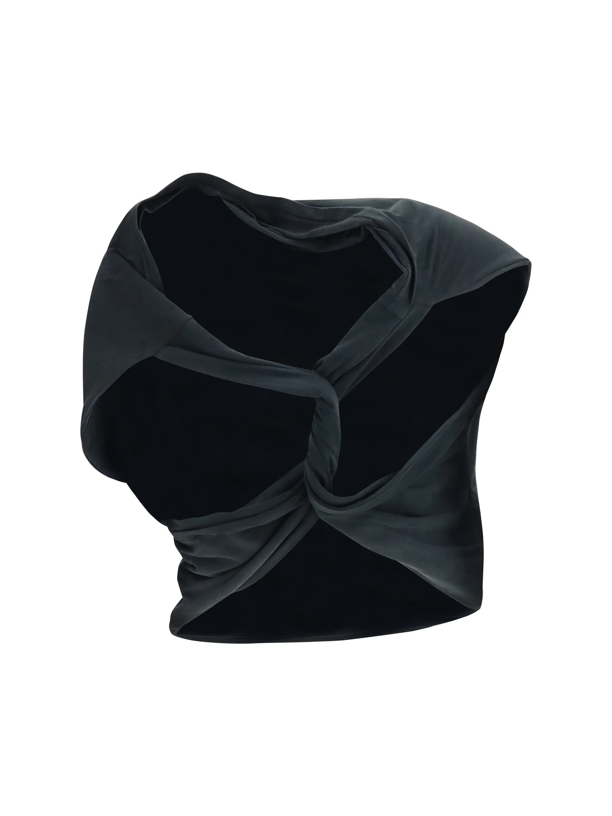 MARGIELA L asymmetric draped jersey top