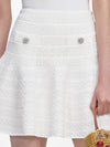 pointelle mini skirt