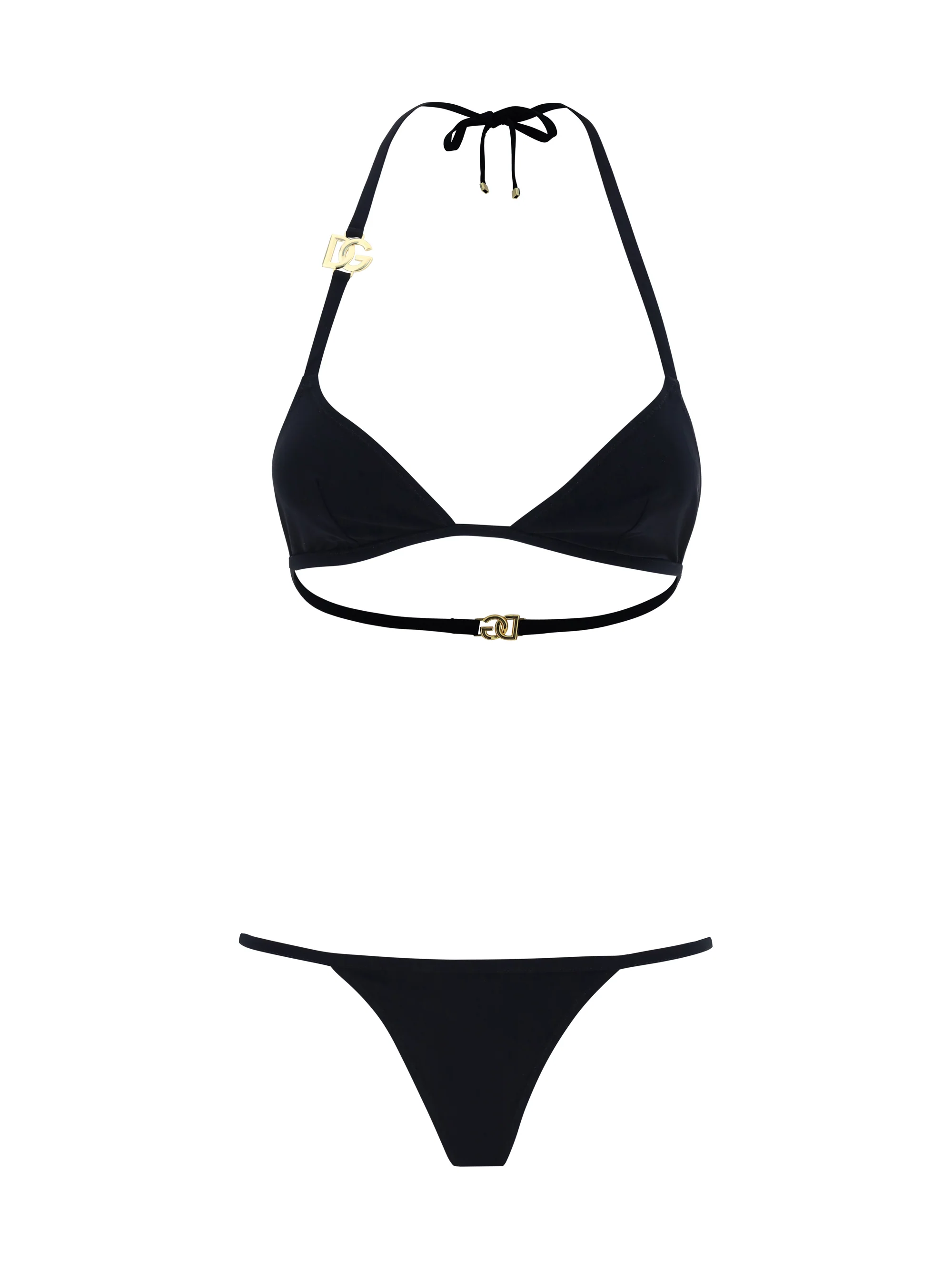 triangle bikini with gold plaque