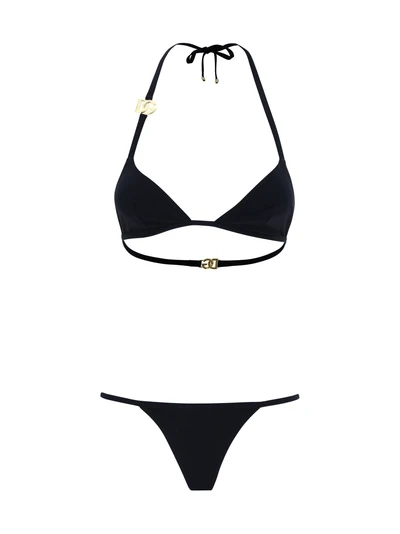 triangle bikini with gold plaque