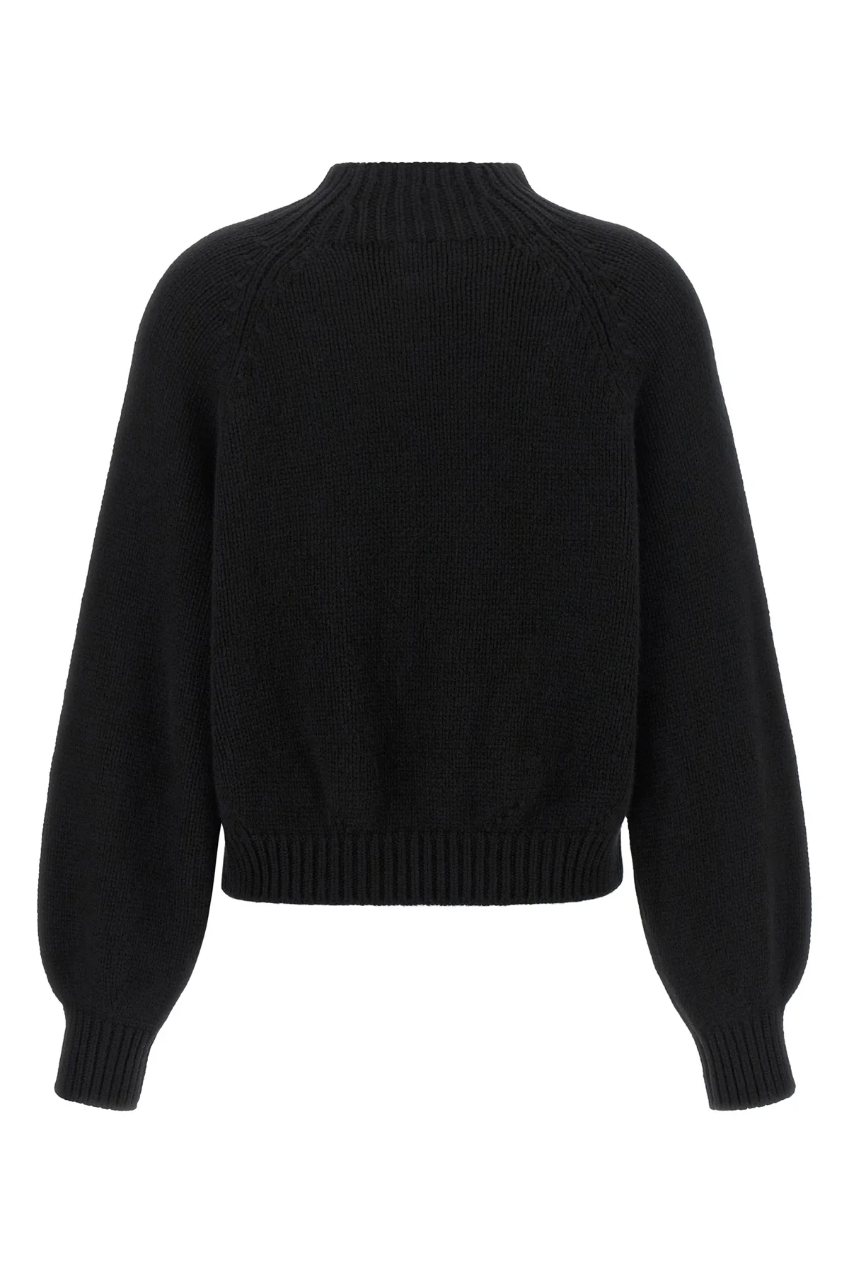 KHAITE S the khaite cain sweater in pure black cashmere embodies a whispered elegance t