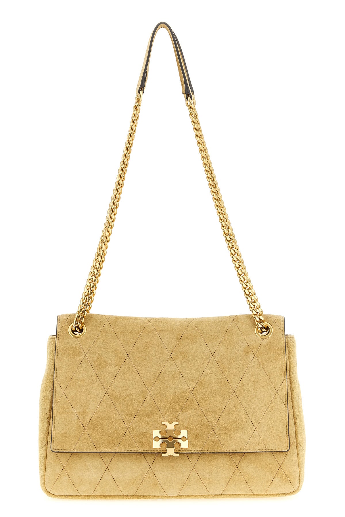 TORY BURCH OS charlie medium suede shoulder bag
