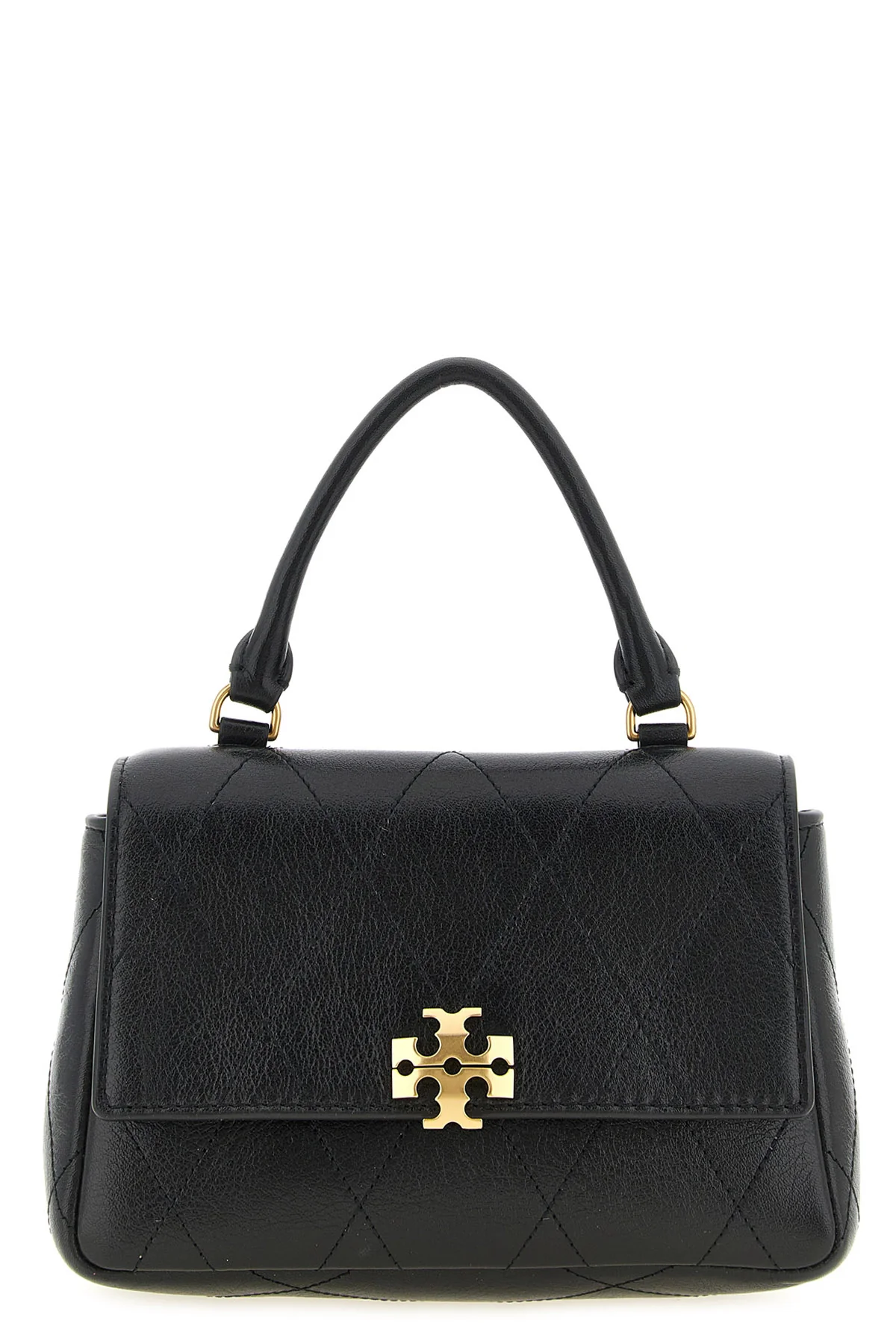 the tory burch charlie quilted top handle chain wallet handbag is made of textur