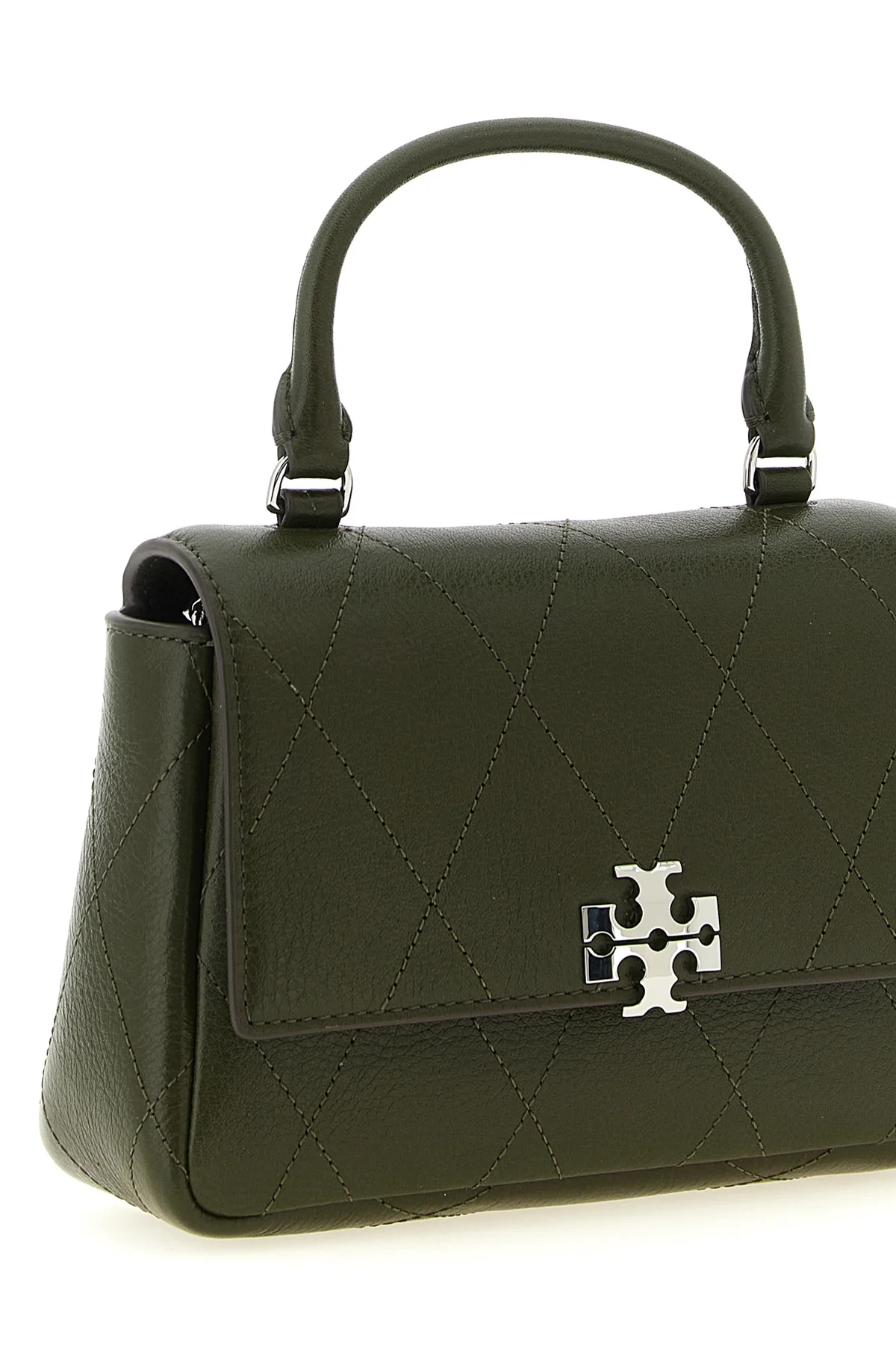 the tory burch charlie mini handbag combines structured aesthetics