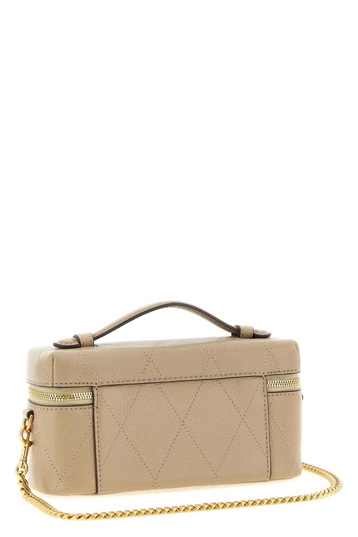 TORY BURCH OS the tory burch charlie quilted east-west vanity case bag stands out for its stru