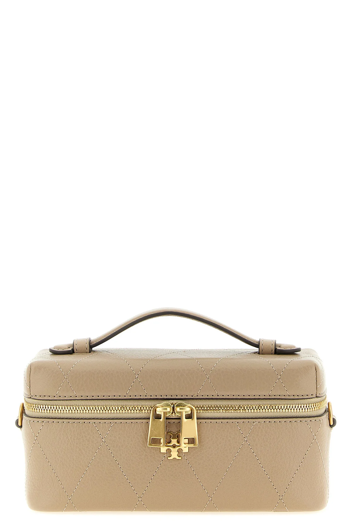 TORY BURCH OS the tory burch charlie quilted east-west vanity case bag stands out for its stru