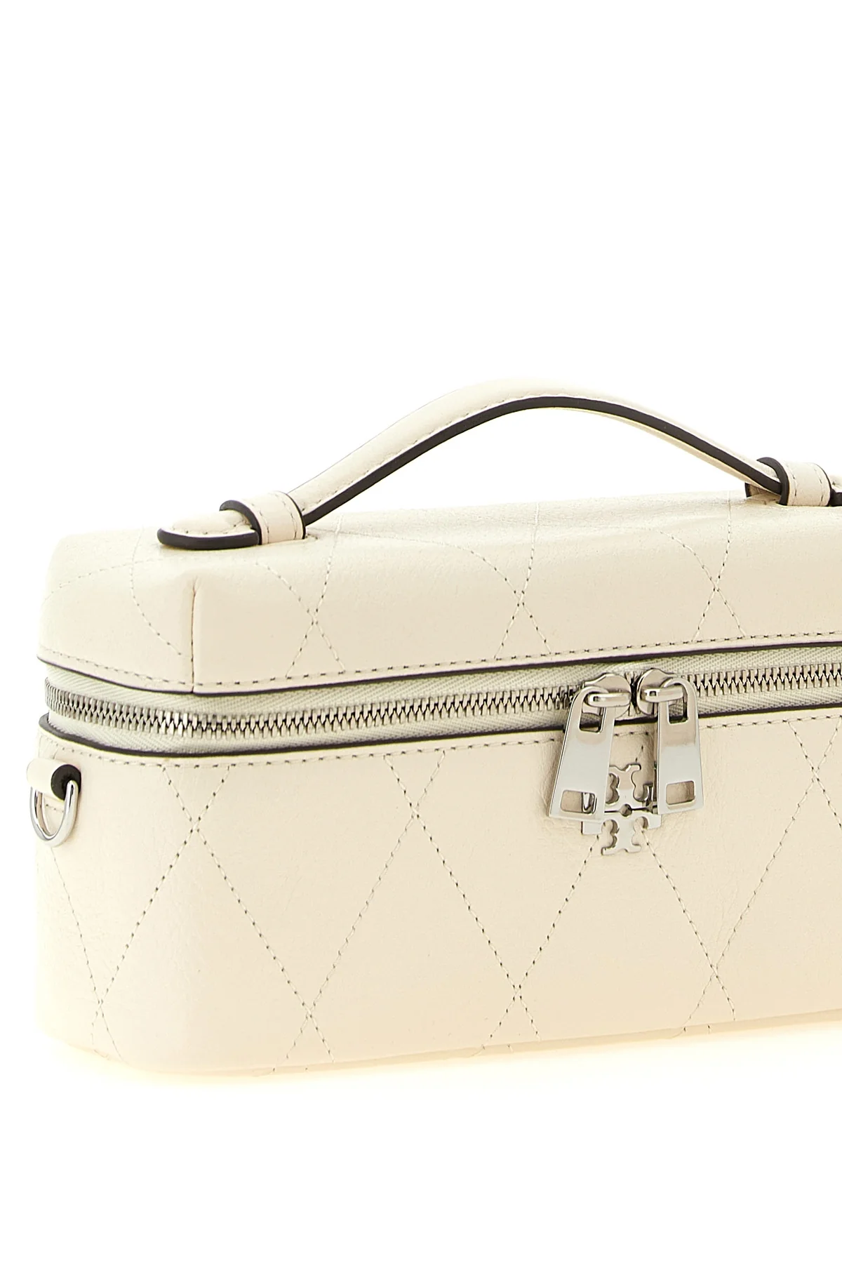 the tory burch vanity case charlie  crossbody bag stands out for its geometric