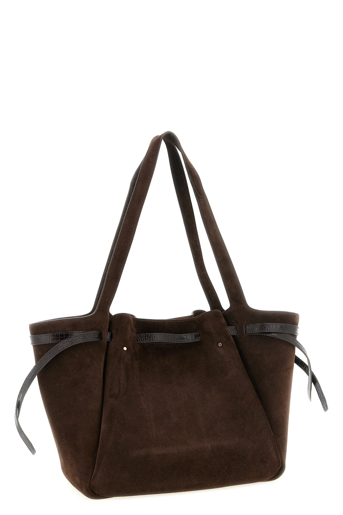 the tory burch romy tote bag embodies structured elegance through a clever pla