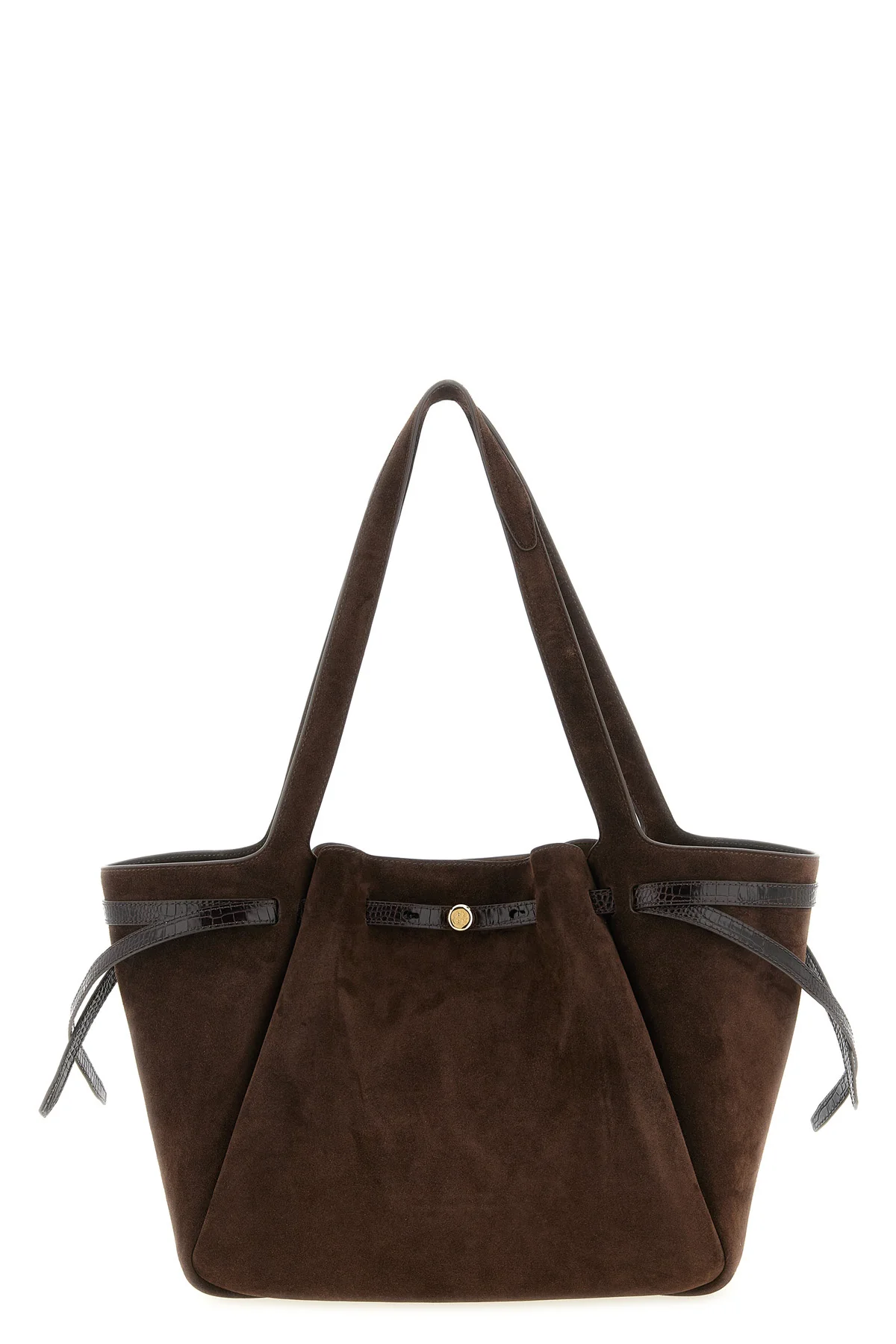 TORY BURCH OS the tory burch romy tote bag embodies structured elegance through a clever pla