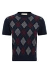 the tory burch short-sleeved sweater reinterprets the classic codes of knitwear