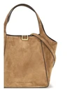 small sartorial suede bucket bag