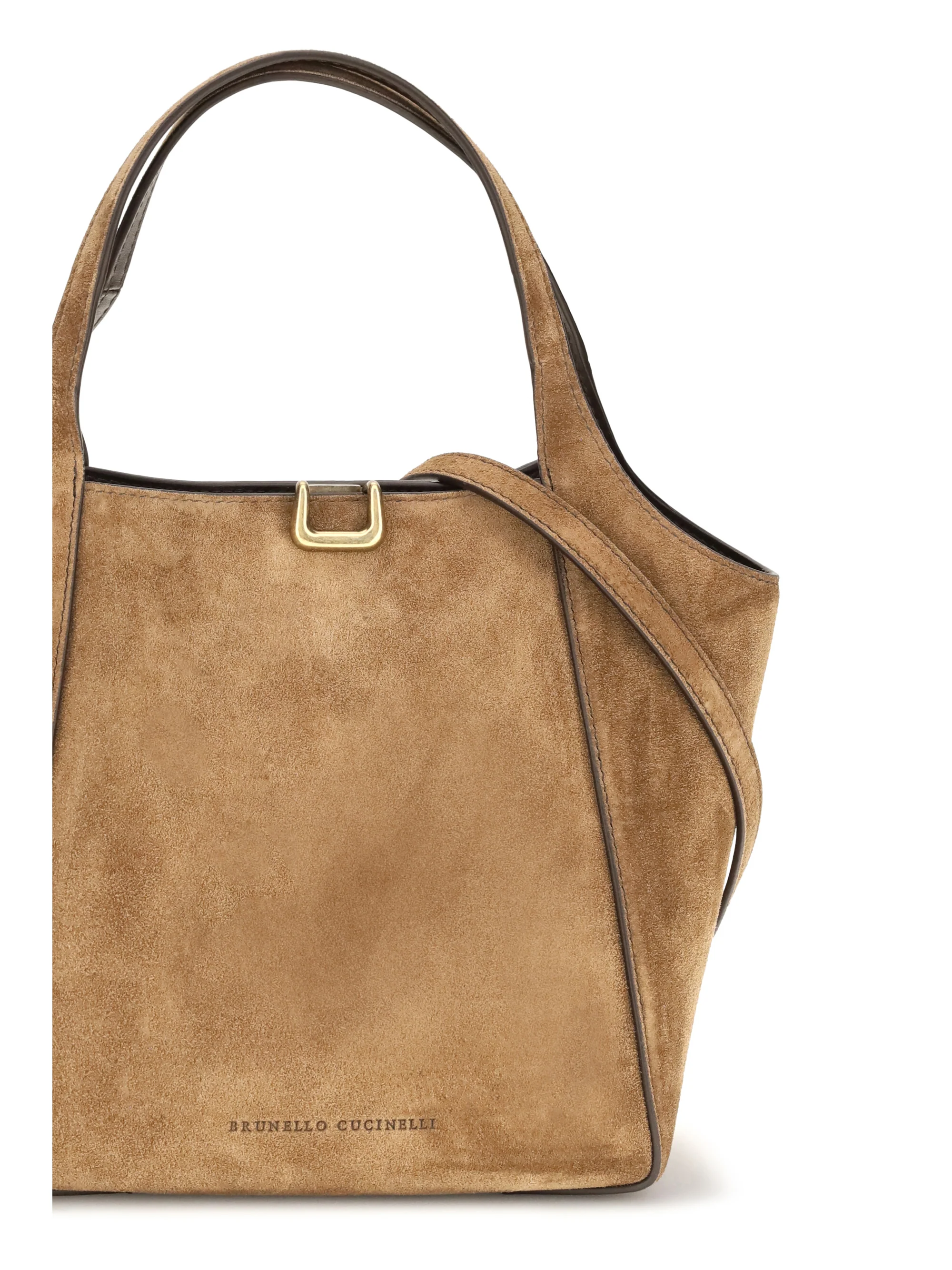 small sartorial suede bucket bag