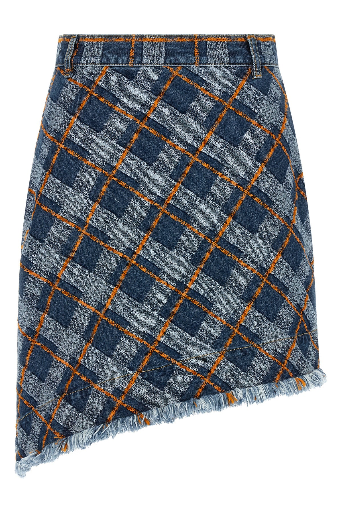 VIVIENNE WESTWOOD 29 sailor mini skirt in jacquard tartan denim cotton denim