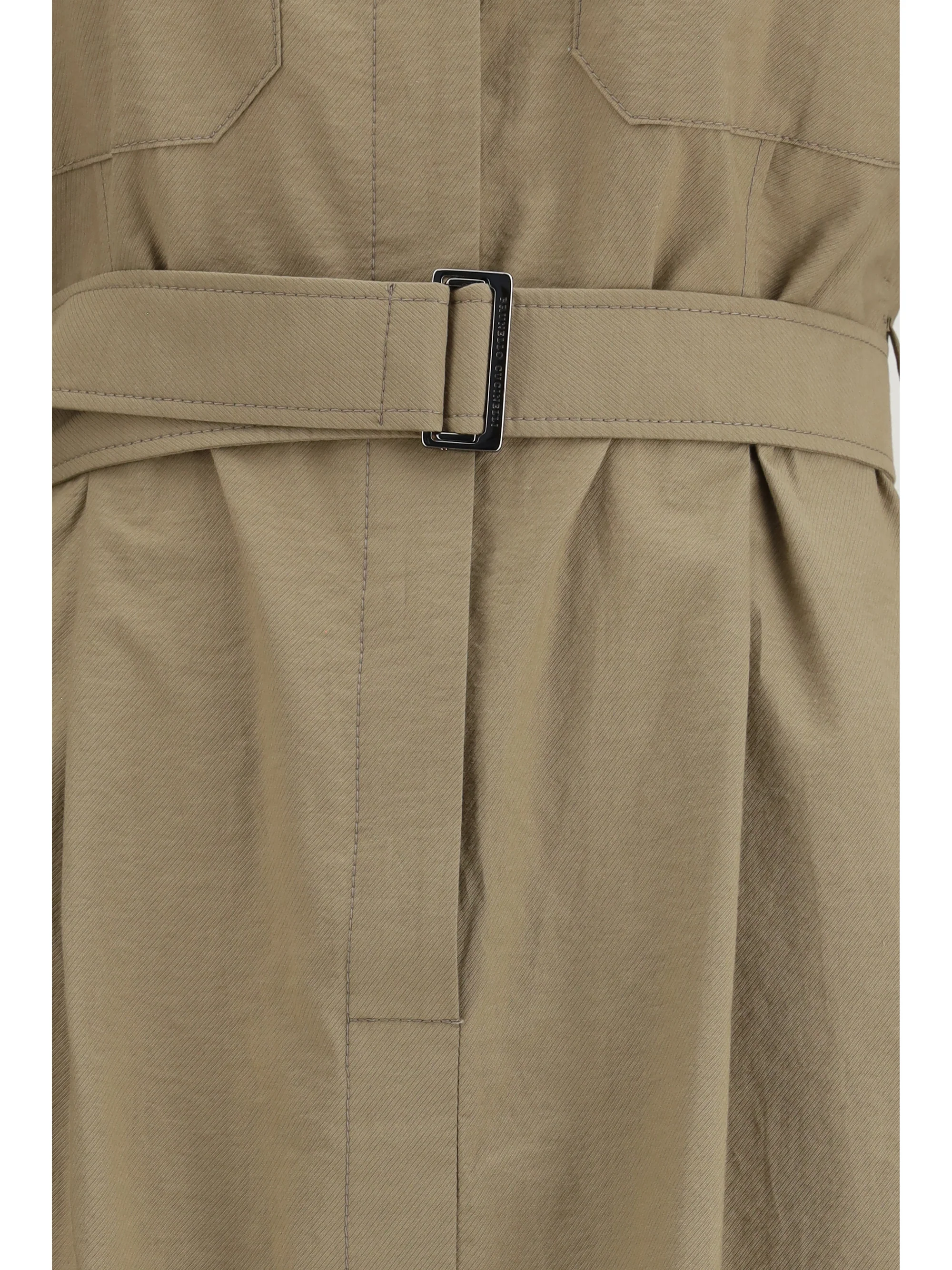 pocket belted midi dress