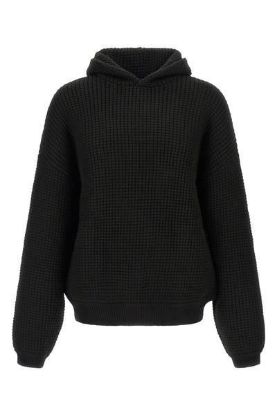90s hoodie in heavy waffle fabric