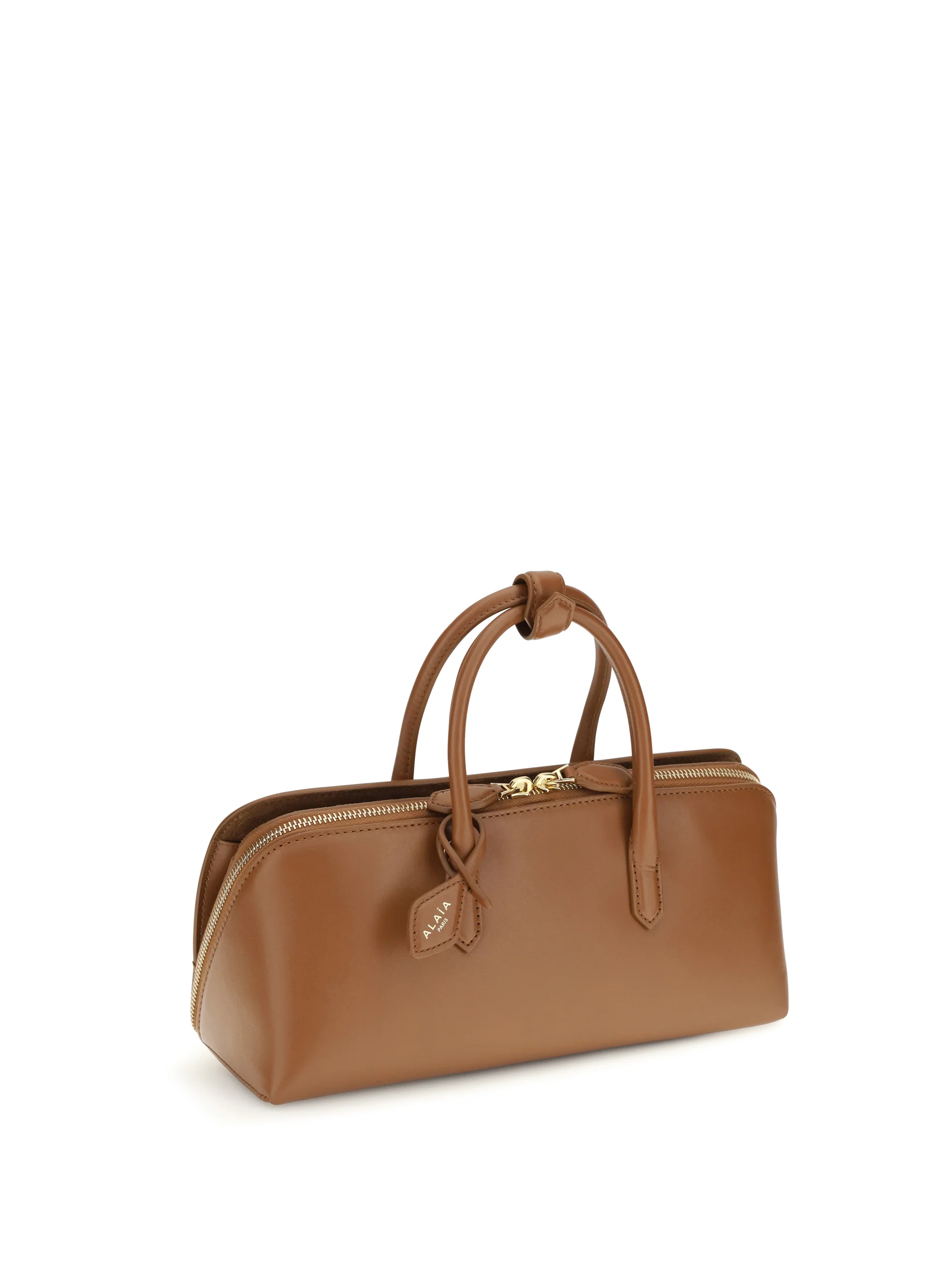 ALAIA OS small delta nubuck handbag