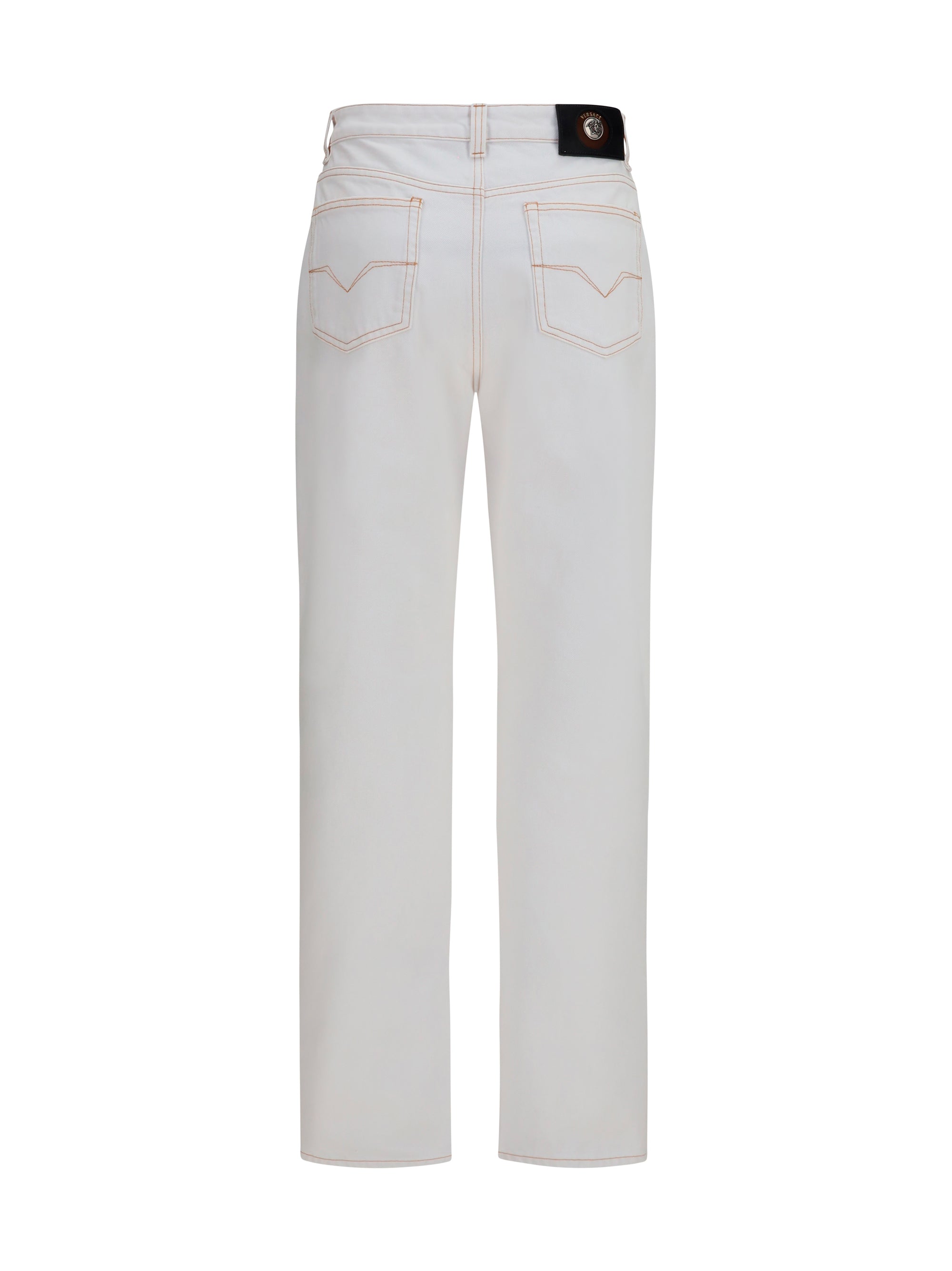 high-waisted jeans