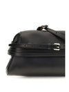 leather clutch with buckle detail