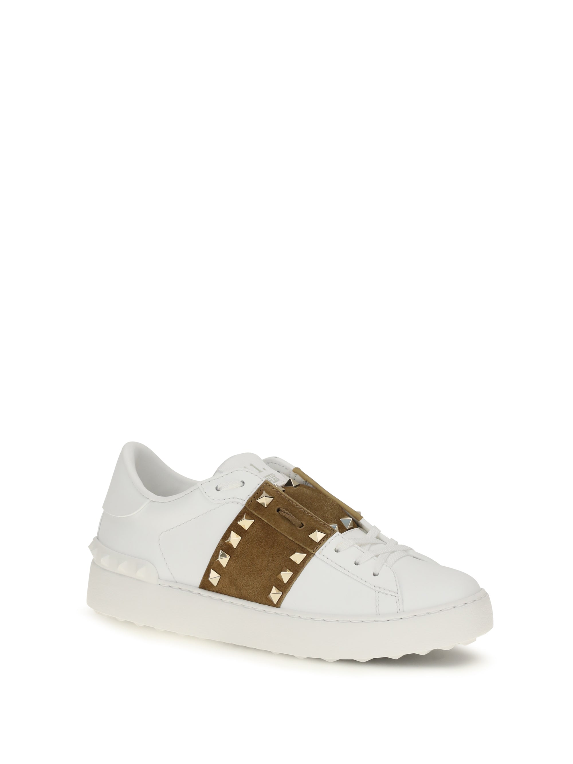 VALENTINO GARAVANI 36 rockstud untitled sneakers with suede band 