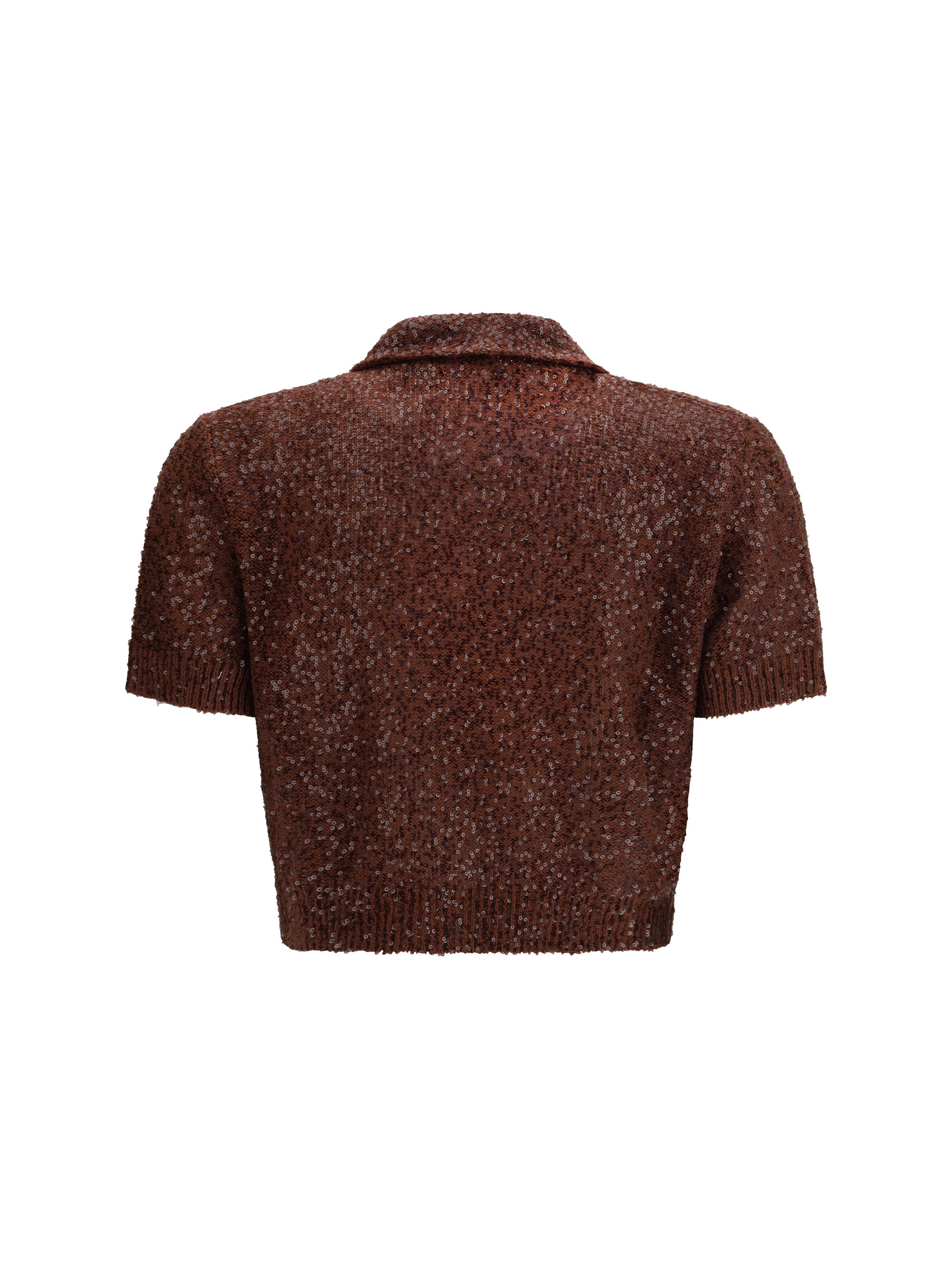 BRUNELLO CUCINELLI M linen, cashmere and silk top with sequins