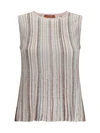 sleeveless ribbed sequin top