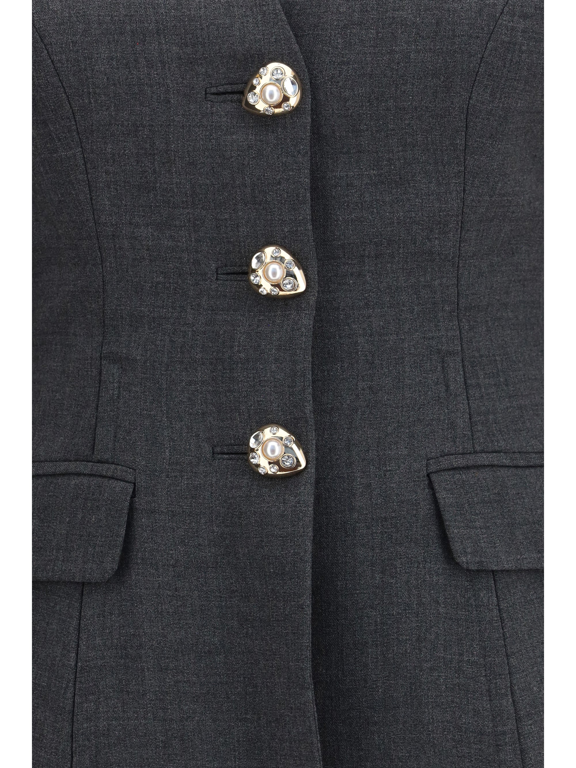 wool peplum blazer