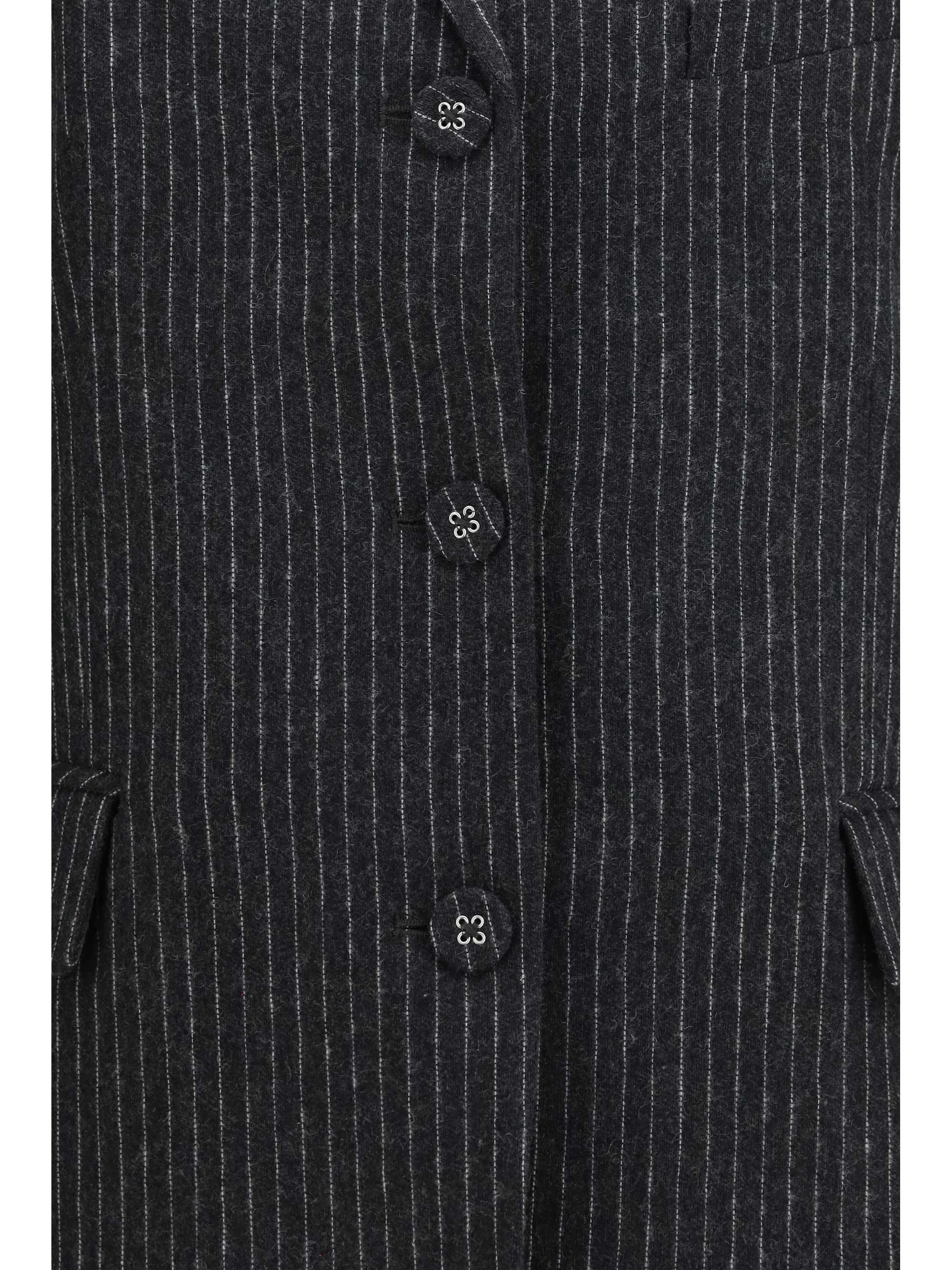 pinstripe wool blazer