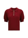 merino wool polo shirt with buttons