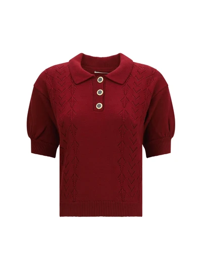 merino wool polo shirt with buttons