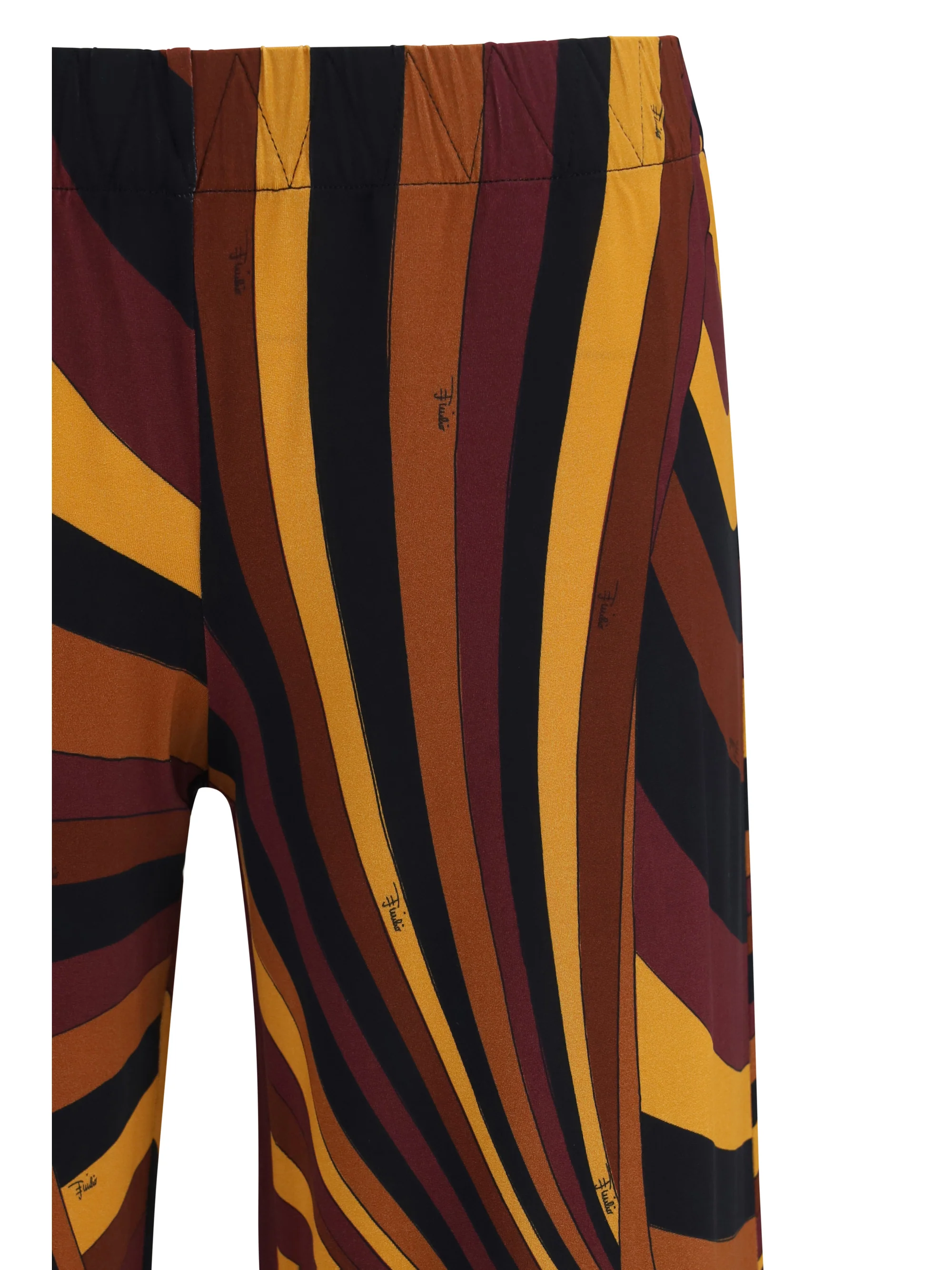 satin jersey pants in iride print