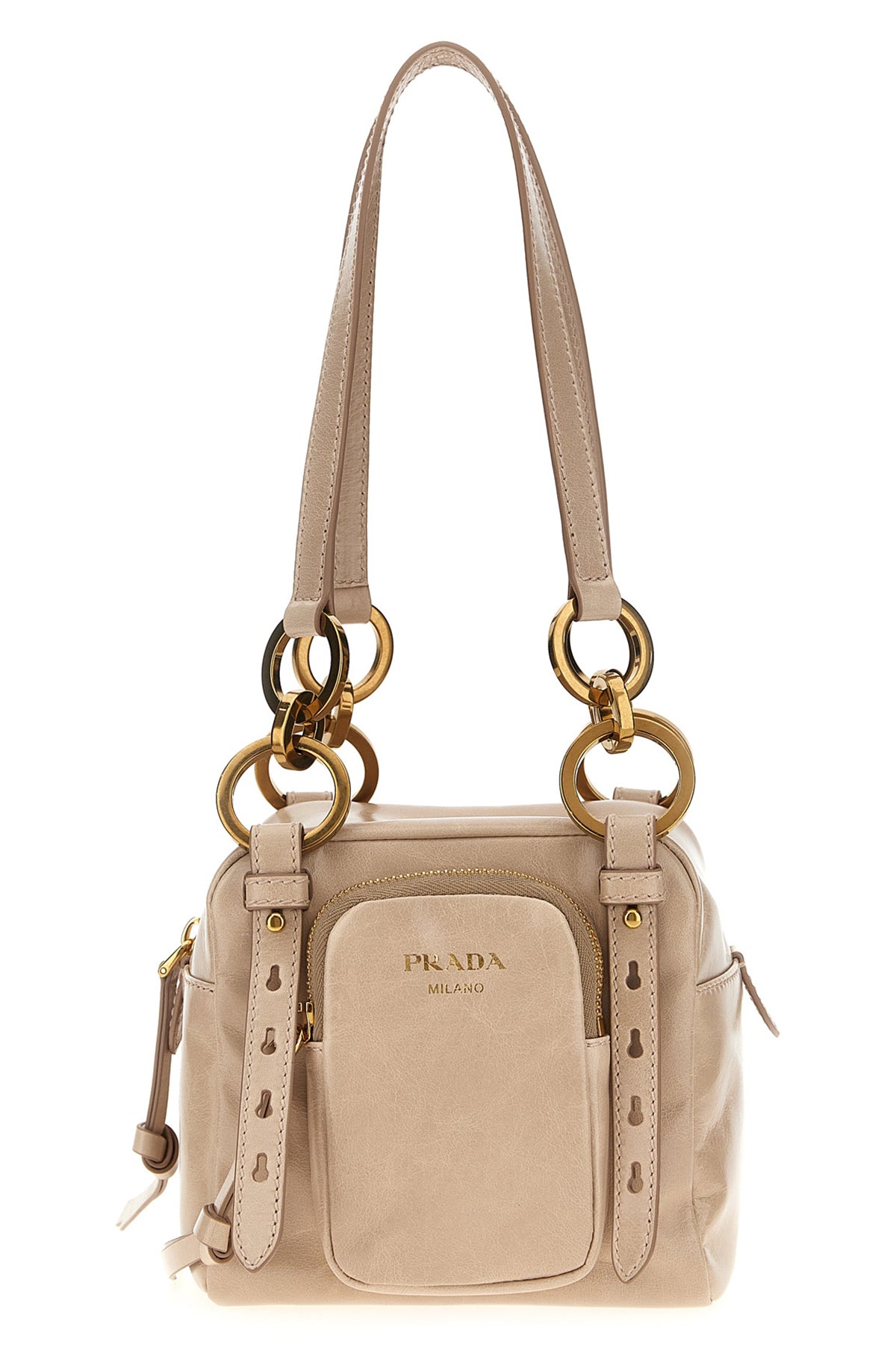 PRADA OS dangle mini leather top case