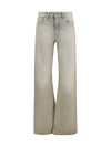 straight-leg denim jeans
