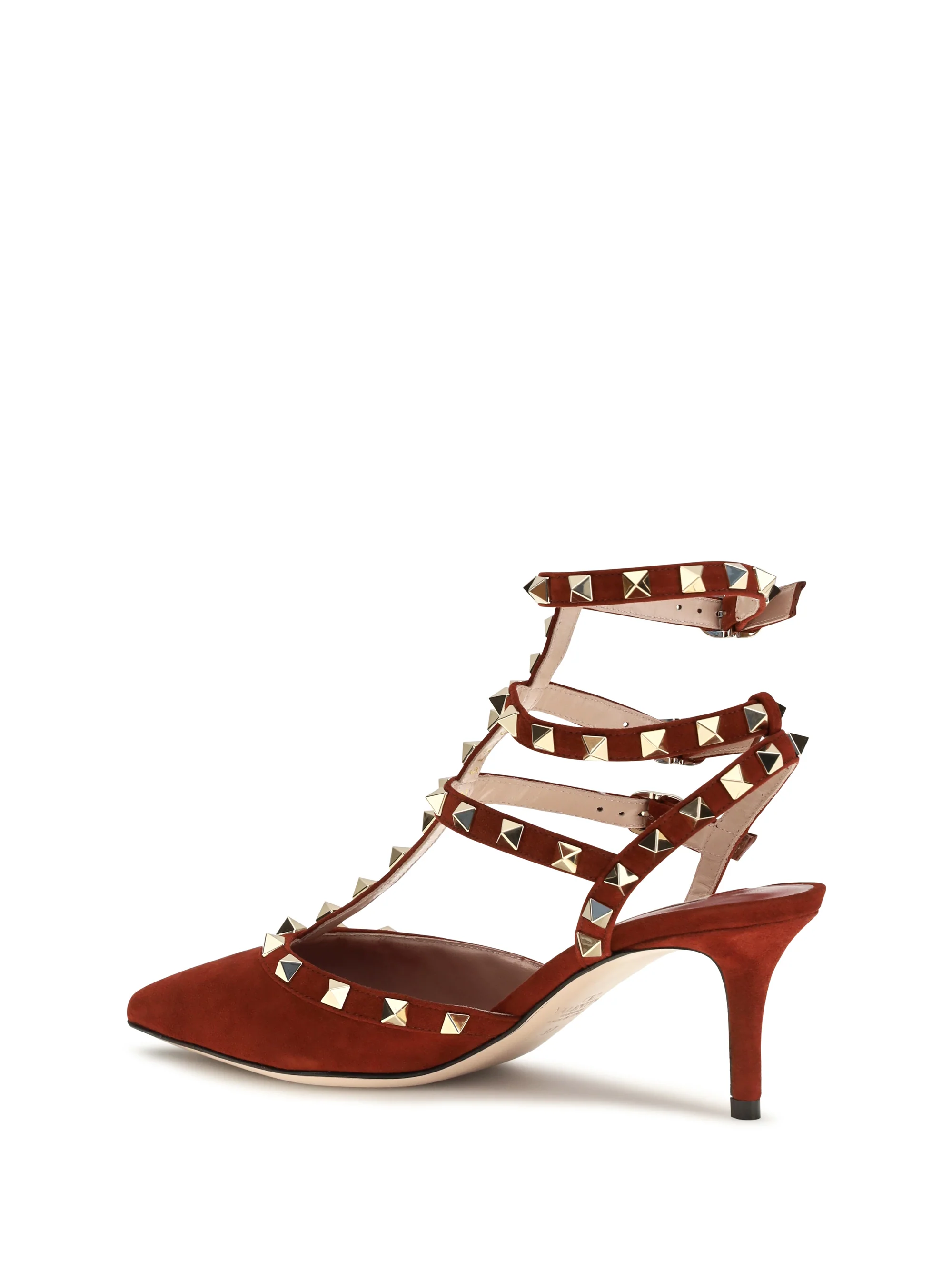rockstud suede pumps