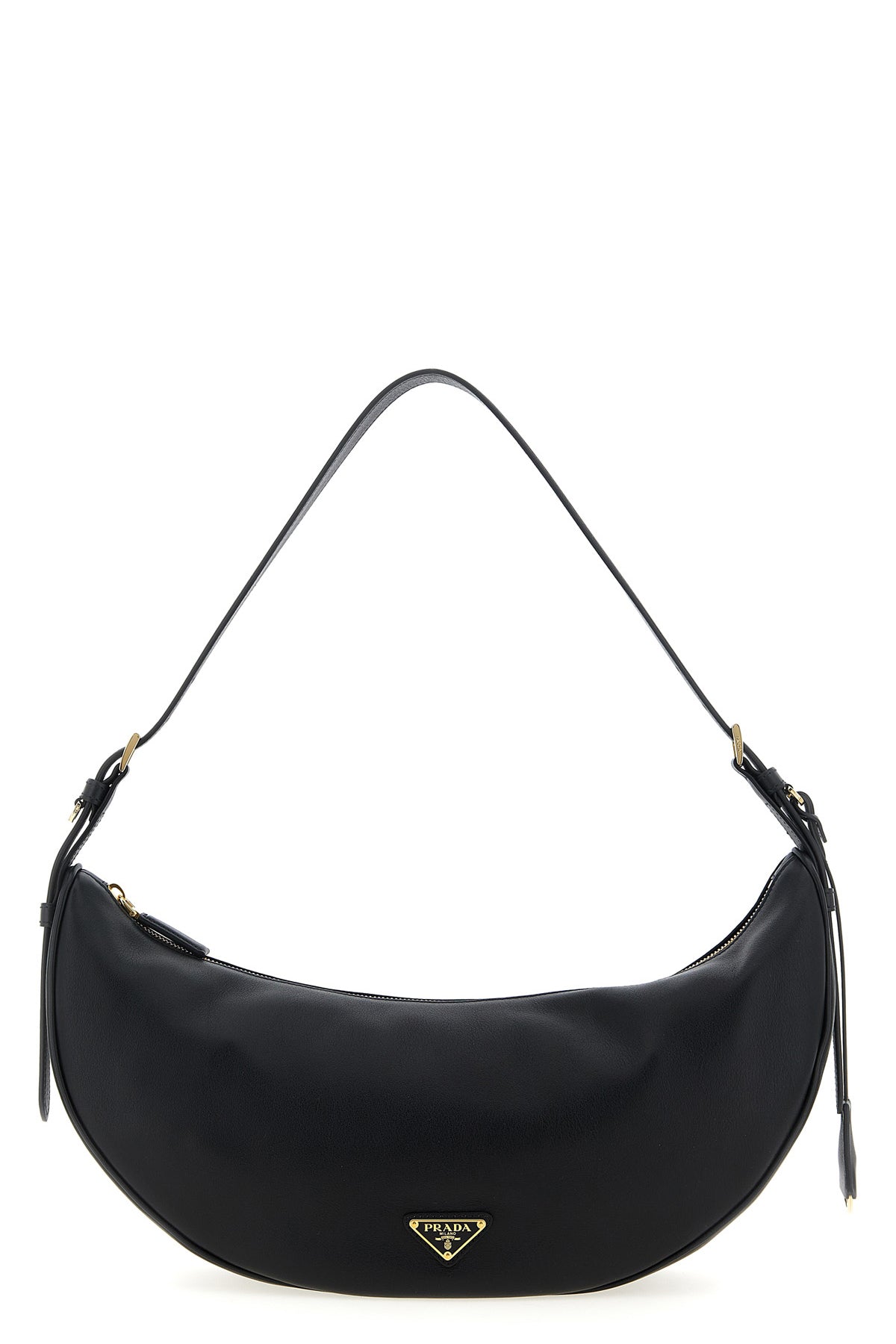 PRADA OS  demi-lune leather shoulder bag