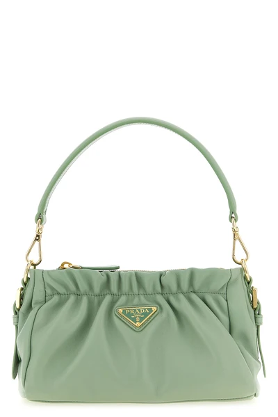 curled leather shoulder bag