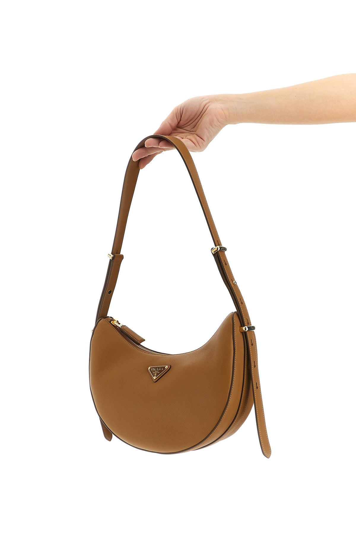 PRADA OS prada arqué smooth leather shoulder bag