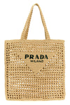 shopping bag in raffia-effect woven fabric