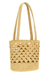 crochet handbag in raffia-effect yarn