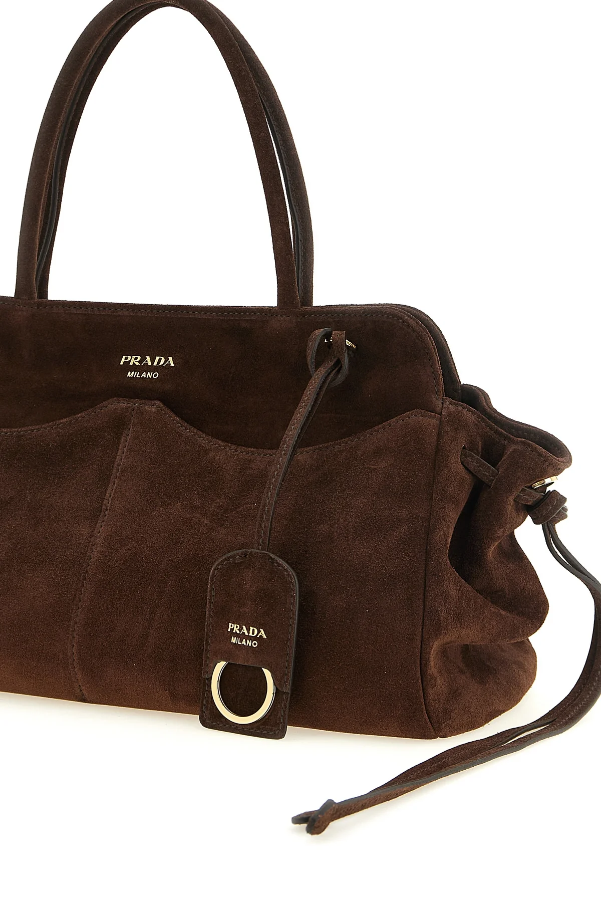 the prada prada carry large suede shoulder bag embodies a deconstructed and ta