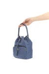 prada duet re-nylon and saffiano leather tone-on-tone bucket bag
