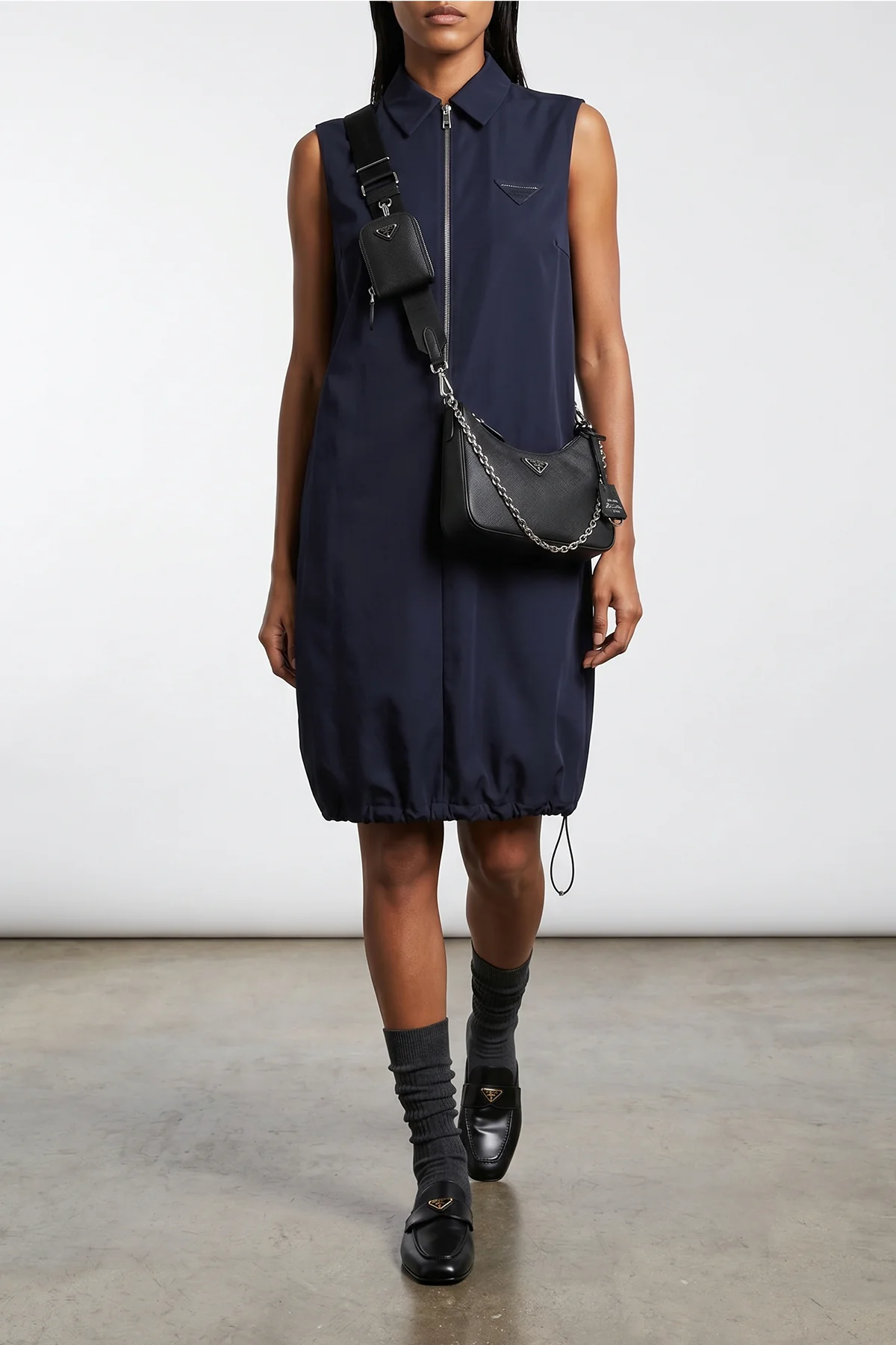 re-edition 2005 lux saffiano crossbody bag embellished