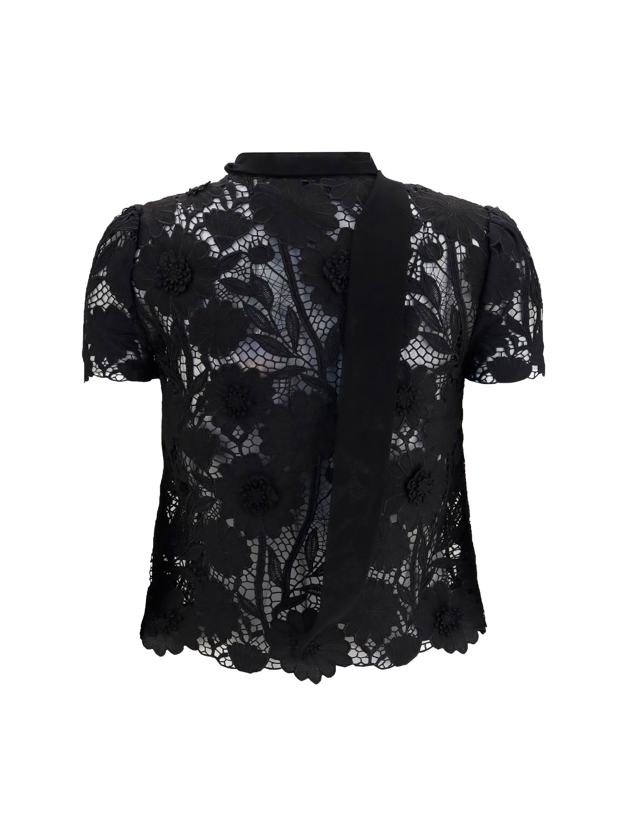 SELF-PORTRAIT 6 tie-neck top 