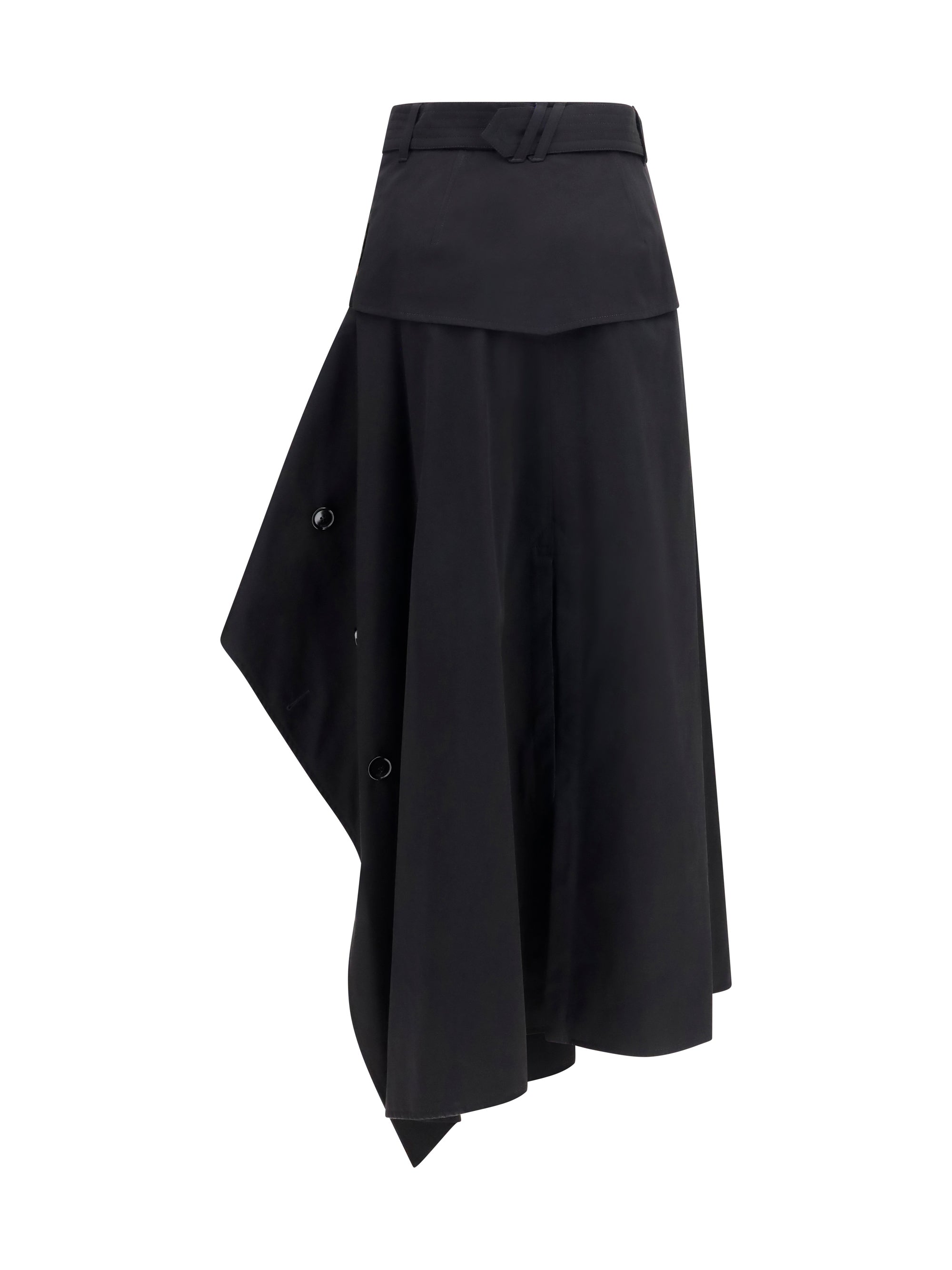 BURBERRY 6 heather asymmetric skirt