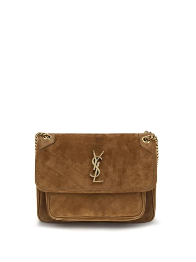 medium niki suede shoulder bag