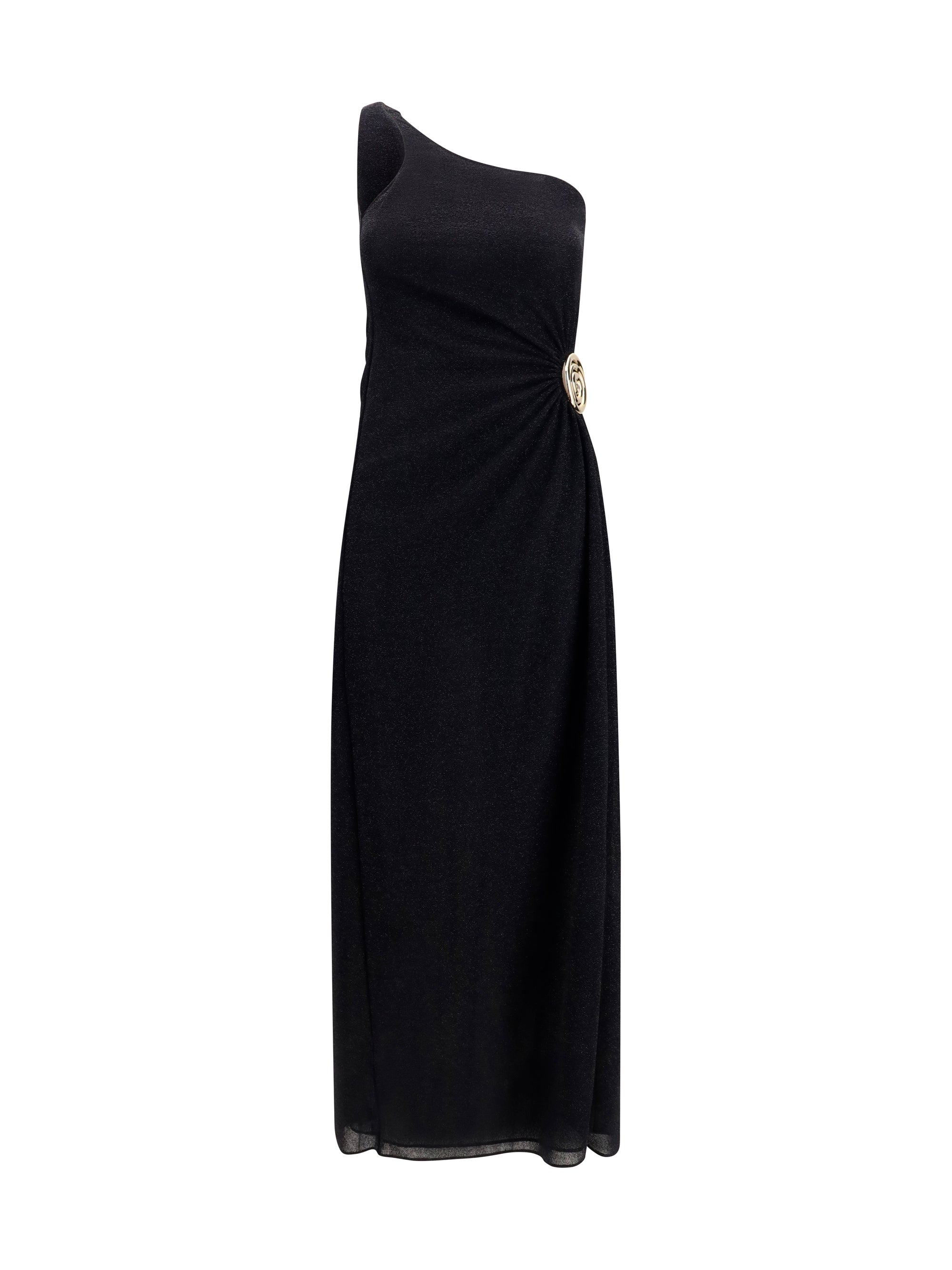 lumière one-shoulder dress with spiral detail
