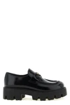 the prada black brushed leather loafers redefine the codes of classic footwear t