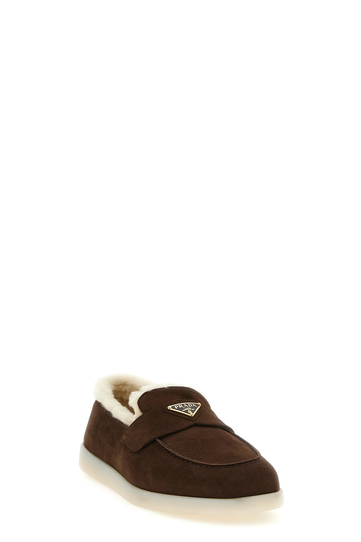 PRADA 37 prada suede loafers redefine comfort through a luxurious and relaxed aesthetic