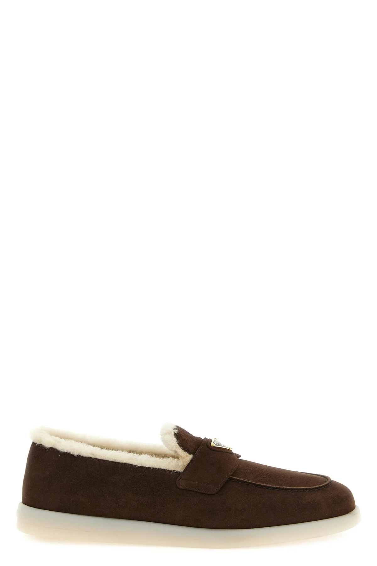 PRADA 37 prada suede loafers redefine comfort through a luxurious and relaxed aesthetic
